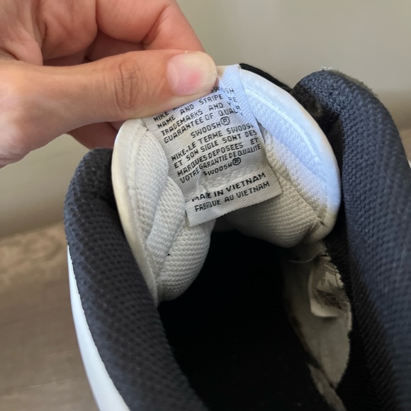 NIKE Black & White Dunk Hi Retro Sneakers (Size 12) - Picture 7 of 12